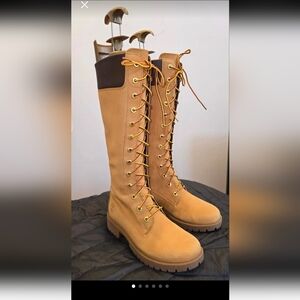 Timberland Tan and Brown Combat Boots